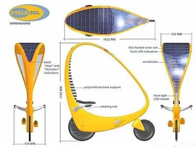 英国发明太阳能自行车 可以减缓骑车疲劳