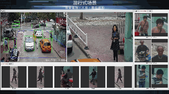 混行式场景:治安监控 人脸 混行抓拍
